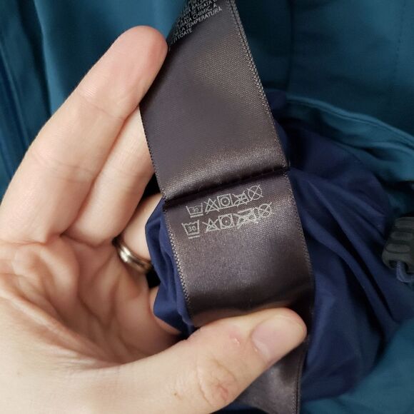 Marmot Hooded Jacket Blue Colorblock Adjustable L - Picture 7 of 14